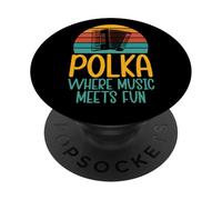 Polka dove la musica incontra Fun Polacco Polka PopSockets PopGrip Adesivo