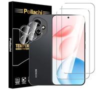 Pollachi Pellicola protettiva in vetro temperato per Honor 400, confezione da 2 + 2 pellicole protettive per obiettivo della fotocamera, pellicola protettiva in vetro temperato Honor 400, durezza 9H