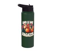 Pollaio Amo Le Mie Ragazze Stainless Steel Insulated Water Bottle