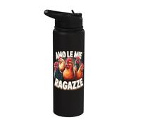 Pollaio Amo Le Mie Ragazze Stainless Steel Insulated Water Bottle