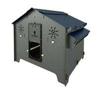 Pollaio per 12 / 15 galline 3 nidi rialzati 3 posatoi POLLY FARM EVO 3XL GREY