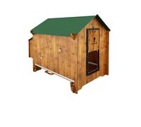 Pollaio per 6 Galline cassetto estraibile 2 nidi 2 posatoi Polly Classic L
