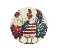 Polli d'annata con bandiera americana modello rotondo magnetico frigorifero magneti per cucina durevole con magnetismo duraturo