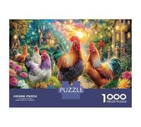 Polli di favola 1000 Pezzi Puzzle Di Benessere Mentale in Cartone Premium E Durevole Gallici su un sentiero rustico adattato A Pause Professionali E Come Prodotto Più Venduto 52x38cm/1000pcs
