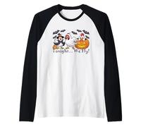 Polli Fantasma Strega Costume di Halloween Tonight We Fly Maglia con Maniche Raglan