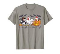 Polli Fantasma Strega Costume di Halloween Tonight We Fly Maglietta