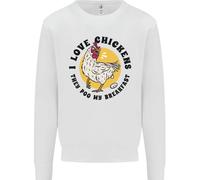 Polli Pooh il Mio Breakfast Divertente Cibo Uova Bambini Felpa Maglione