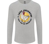 Polli Pooh il Mio Breakfast Divertente Cibo Uova Uomo Maniche