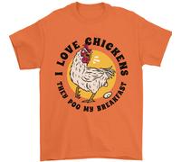 Polli Pooh il Mio Breakfast Divertente Cibo Uova Uomo T-Shirt 100% Cotone