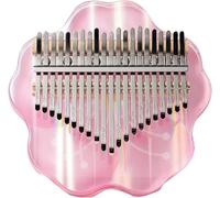 Pollice in cristallo rosa ciliegia, Kalimba a 17 toni, 21 toni, design unico di fiori di ciliegio, bella forma, tasti in metallo minerale, guscio acrilico di alta qualità, tono brillante e i