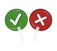 Pollice Up Thumb Down Paddles Sì No Voto Paddle Segni Vero Falso Blu Rosso Palmare Paddle per Classroom Insegnante Studente Interazione Forniture per ufficio