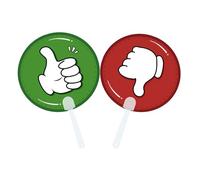 Pollice Up Thumb Down Paddles Sì No Voto Paddle Segni Vero Falso Blu Rosso Palmare Paddle per Classroom Insegnante Studente Interazione Forniture per ufficio