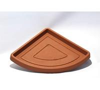 Pollice Verde - Sottovaso Angolare in Resina - Resistente agli Urti e UV - Ecologico e Leggero - Dimensioni interne 42x42 cm - Dimensioni esterne 50x50 cm - Colore Terracotta