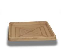 Pollice Verde - Sottovaso Quadrato in Resina Made in Italy (Esterno 54cm - Interno 47cm) - Resistente a Gelo, Urti e UV - Leggero ed Ecologico (Anticato, 54 cm)