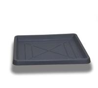 Pollice Verde - Sottovaso Quadrato in Resina Made in Italy (Esterno 64cm - Interno 55cm) - Resistente a Gelo, Urti e UV - Leggero ed Ecologico (Antracite, 64 cm)