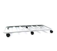 Pollice Verde TEK014 Carrello sottovaso Rettangolare Profilo Tubolare con Ruote cm. 100 Alluminio