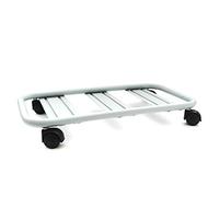 Pollice Verde TEK035 Carrello sottovaso Rettangolare Profilo Tubolare con Ruote cm. 60 Alluminio