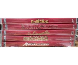 Pollicina La Sirenetta Pinocchio Aladino e la Lampada Il Gatto con gli Stivali 5 DVD