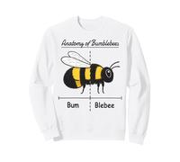 Pollinating Bee Keeper Joke Funny Anatomy of Bumblebees Felpa