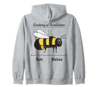 Pollinating Bee Keeper Joke Funny Anatomy of Bumblebees Felpa con Cappuccio