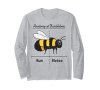 Pollinating Bee Keeper Joke Funny Anatomy of Bumblebees Maglia a Manica