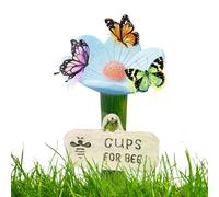 Pollinator Hydration Oasis - Floral Waterer, Bee Friendly Drinking Station, Garden Wildlife Support, Backyard Conservation Supplies, Miniature Flower Cups Used Inside Driveway Farm Flowerbed