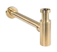 Pollini Acqua Design - Sifone di Scarico Modello Tondo Universale 1" 1/4 Colore Oro Spazzolato Pollini Art 120ORS - RUB11234 - Oro Spazzolato