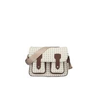 Pollini BORSA A TRACOLLA HERITAGE PVC AVORIO - PE20 (Avorio/Marrone)
