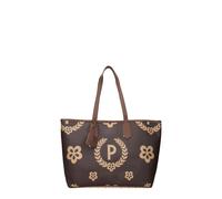 Pollini Borse a Spalla Donna PVC Marrone/Crema