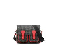 pollini BORSA TAPIRO PVC NERO +VIT.LACCA 27x15x20