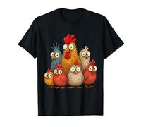 Pollo Arte Pazzo Regali di Pollo per Uomini Donne Bambino Ragazzo Famiglia Maglietta