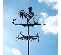Pollo da Fattoria Banderuola in Metallo Banderuola Montaggio su Tetto Esterno, Strumenti di Misurazione Dell'arredamento del Galletto Galletto in Acciaio Inossidabile, Indicatore di, Rooster