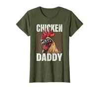 Pollo Daddy, Un Design Divertente per Ogni Gallo nel Cestino Maglietta, Donna, Oliva, M