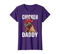 Pollo Daddy, Un Design Divertente per Ogni Gallo nel Cestino Maglietta, Donna, Viola, L