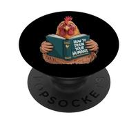 Pollo divertente con libro: come addestrare i tuoi umani, il PopSockets PopGrip Adesivo