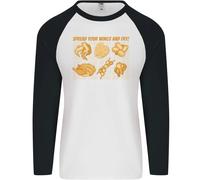 Pollo Divertente Umorismo Chef BBQ Cibo Cook Uomo L/S Baseball T-Shirt