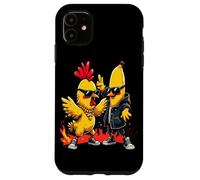 Pollo e banana hip hop divertenti Custodia per iPhone 11