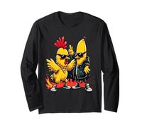 Pollo e Banana Hip Hop Divertenti Maglia a Manica