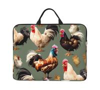 Pollo E Gallo Stampa Stampa 14 pollice Caso Del Computer Portatile Della Copertura Del Notebook Per La Scuola Ufficio di Viaggio Borsa Portatile Computer