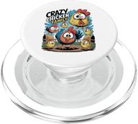 Pollo Famiglia Cartone animato Gallo Gallina Pulcini PopSockets PopGrip per MagSafe
