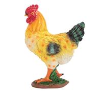 Pollo Figurine, 22cm X 16cm Gallo Figurina Statua Arte Resina Figurina Animale Tavolo Ornamento Gallo Statua Decorazione Casa Giardino(Giallo)