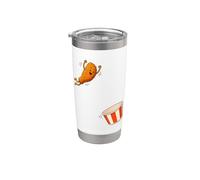 Pollo fritto che salta nel secchio Funny Nugget Meme Ragazzi Kid Bicchiere termico in acciaio inox doppia parete