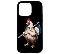 Pollo gioca flauto traverso polli treno musicista flauto Custodia per iPhone 15 Pro Max