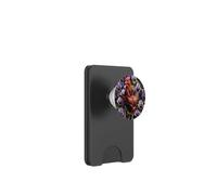 Pollo maschio della fattoria circondato da viole del pensiero del giardino PopSockets PopWallet per MagSafe