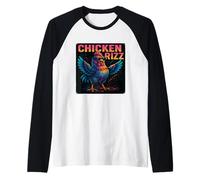 Pollo Rizz Cool Gallo Umorismo Trendy Farm Vibes Maglia con Maniche Raglan