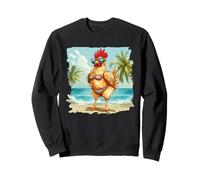 Pollo sotto le palme in bikini per gli amanti della spiaggia Felpa