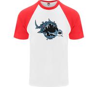 Pollution Grande Squalo Bianco Climate Change DA UOMO S/S Baseball T-Shirt