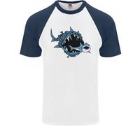 Pollution Grande Squalo Bianco Climate Change DA UOMO S/S Baseball T-Shirt