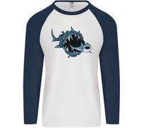 Pollution Grande Squalo Bianco Climate Change Uomo L/S Baseball T-Shirt