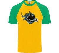 Pollution Grande Squalo Bianco Climate Change Uomo S/S Baseball T-Shirt
